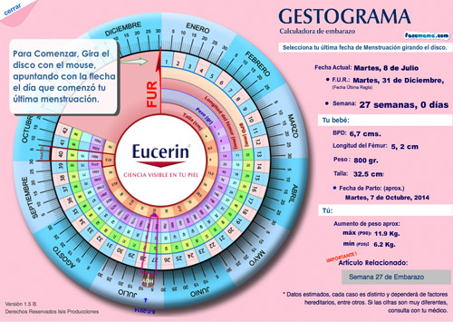 Calculadora De Embarazo Gestograma Facemama Com